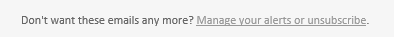 Managed alerts/unsubscribe link example